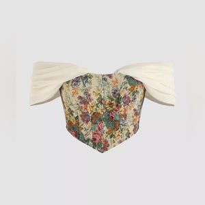 Floral Off Shoulder Corset Top